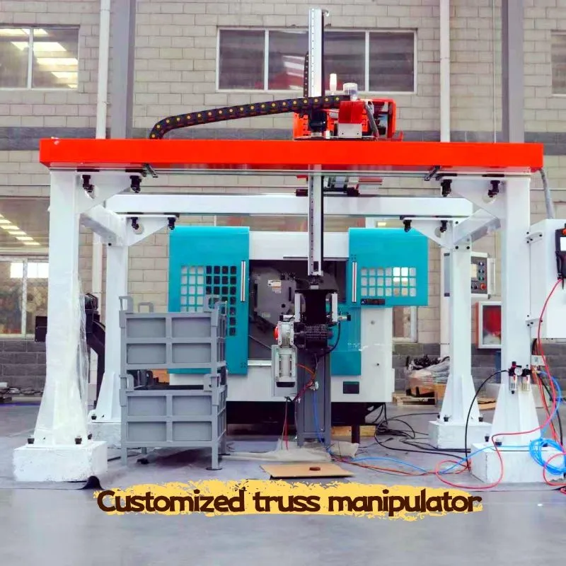 Dostosowana piła tarczowa z manipulatorem kratownicy